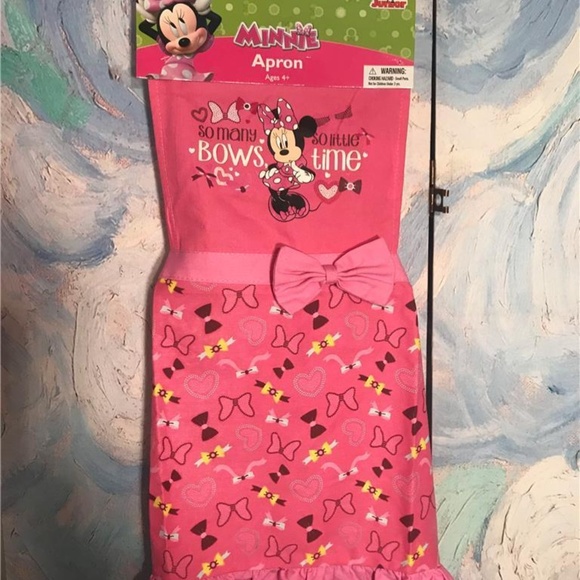 Disney Other - Disney Junior Pink Graphic Minnie Mouse Apron